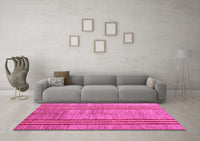 Machine Washable Abstract Pink Modern Rug, wshabs4718pnk