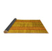 Sideview of Abstract Yellow Modern Rug, abs4718yw