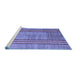 Sideview of Machine Washable Abstract Blue Modern Rug, wshabs4718blu