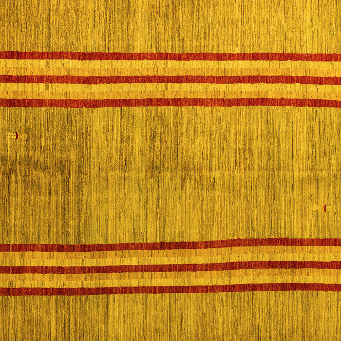 Square Machine Washable Abstract Yellow Modern Rug, wshabs4718yw