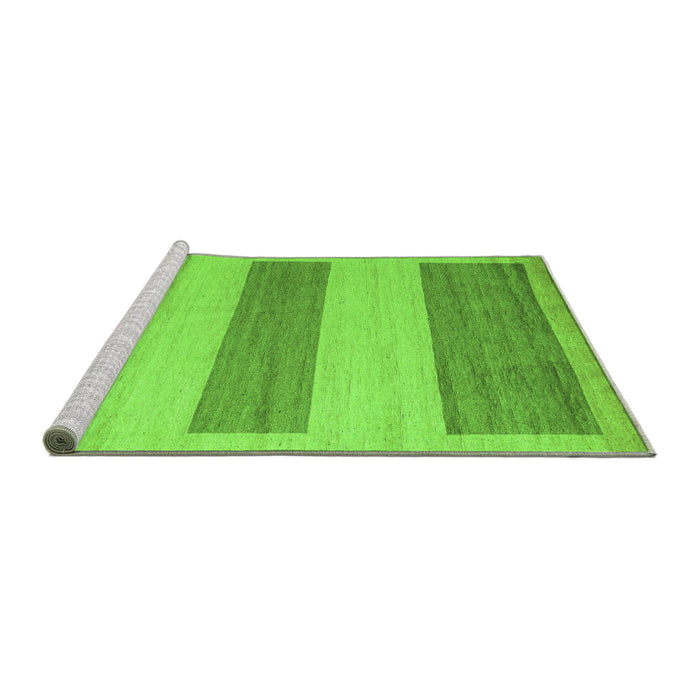 Sideview of Machine Washable Solid Green Modern Area Rugs, wshabs4719grn
