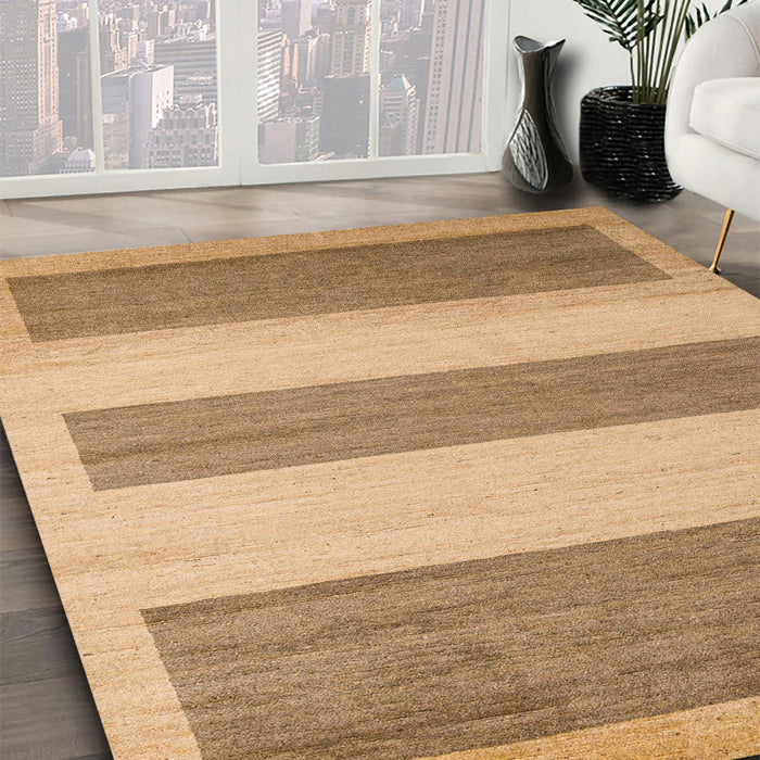 Machine Washable Abstract Light Brown Rug in a Family Room, wshabs4719