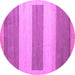 Round Solid Purple Modern Rug, abs4719pur