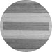 Round Solid Gray Modern Rug, abs4719gry