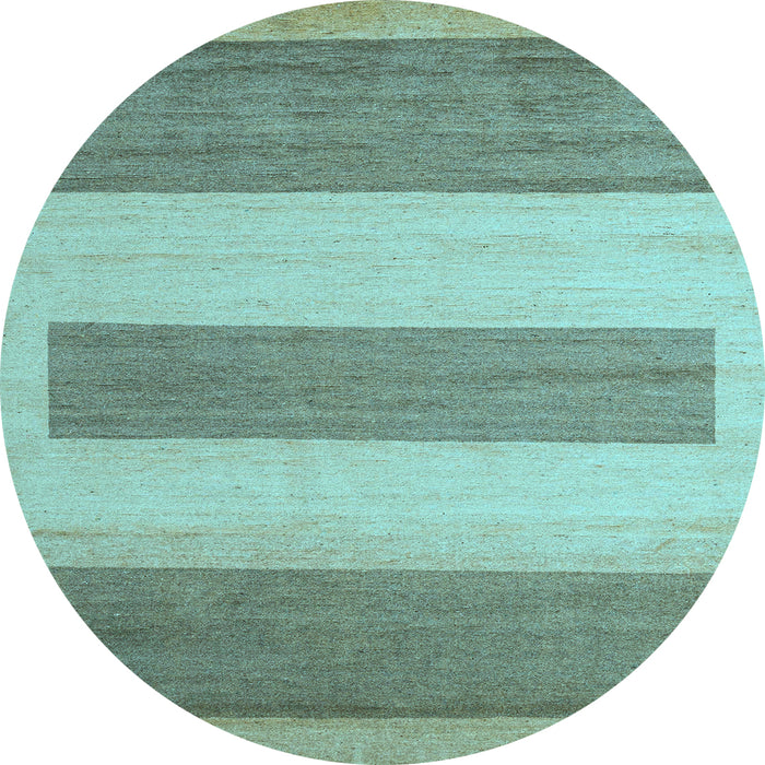 Round Solid Light Blue Modern Rug, abs4719lblu