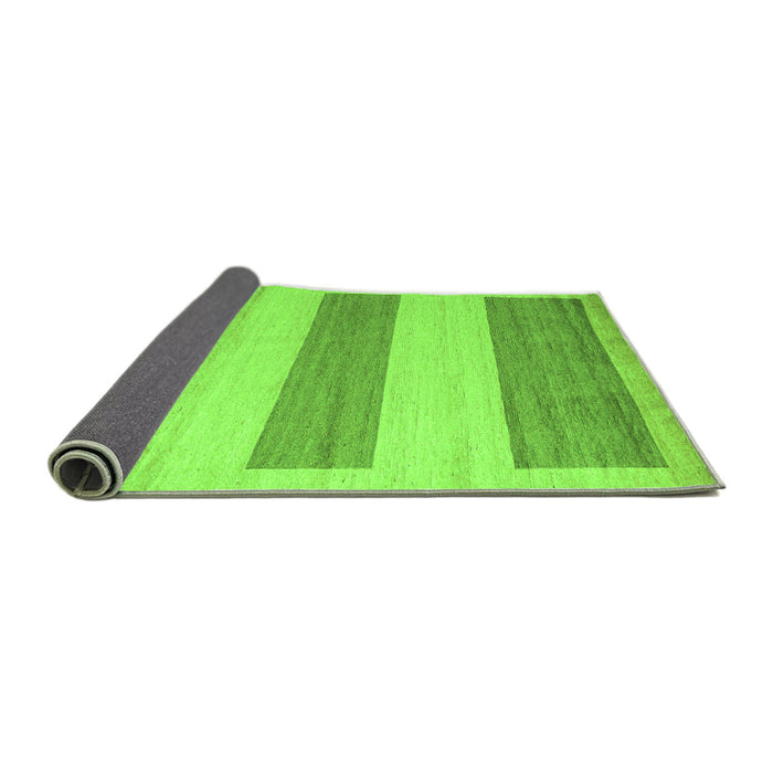 Sideview of Solid Green Modern Rug, abs4719grn