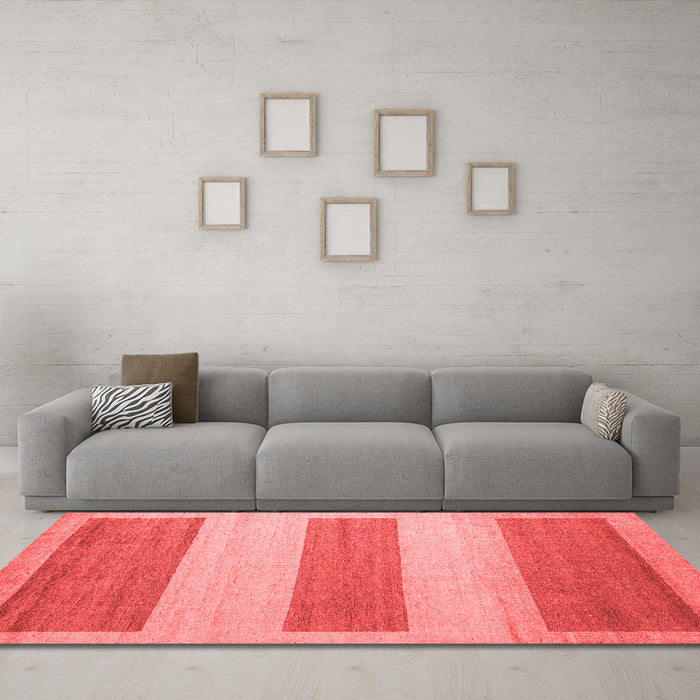 Modern Red Washable Rugs