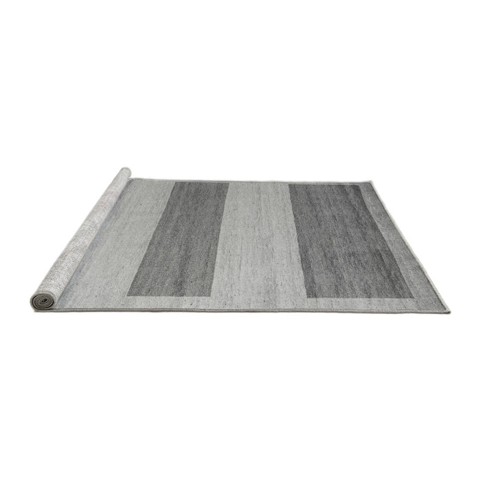 Sideview of Machine Washable Solid Gray Modern Rug, wshabs4719gry
