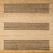 Square Machine Washable Abstract Light Brown Rug, wshabs4719