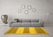 Machine Washable Solid Yellow Modern Rug in a Living Room, wshabs4719yw