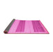 Sideview of Solid Pink Modern Rug, abs4719pnk