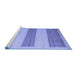 Sideview of Machine Washable Solid Blue Modern Rug, wshabs4719blu