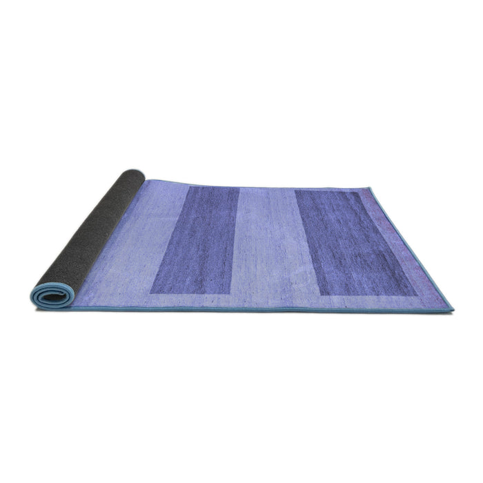 Sideview of Solid Blue Modern Rug, abs4719blu
