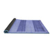 Sideview of Solid Blue Modern Rug, abs4719blu