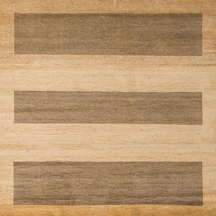 Square Abstract Light Brown Solid Rug, abs4719
