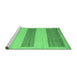 Sideview of Machine Washable Solid Emerald Green Modern Area Rugs, wshabs4719emgrn