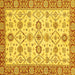 Square Oriental Yellow Traditional Rug, abs471yw