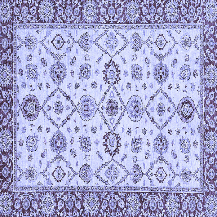 Square Oriental Blue Traditional Rug, abs471blu