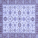 Square Oriental Blue Traditional Rug, abs471blu