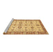 Sideview of Machine Washable Oriental Brown Traditional Rug, wshabs471brn