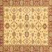 Square Machine Washable Oriental Brown Traditional Rug, wshabs471brn