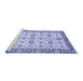 Sideview of Machine Washable Oriental Blue Traditional Rug, wshabs471blu