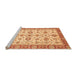 Sideview of Machine Washable Oriental Orange Traditional Area Rugs, wshabs471org