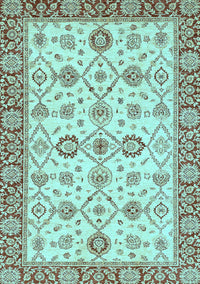 Oriental Light Blue Traditional Rug, abs471lblu