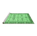 Sideview of Machine Washable Oriental Emerald Green Traditional Area Rugs, wshabs471emgrn