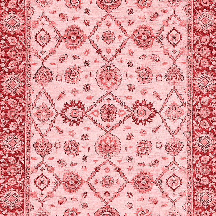 Machine Washable Oriental Red Traditional Rug, wshabs471red