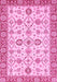 Machine Washable Oriental Pink Traditional Rug, wshabs471pnk