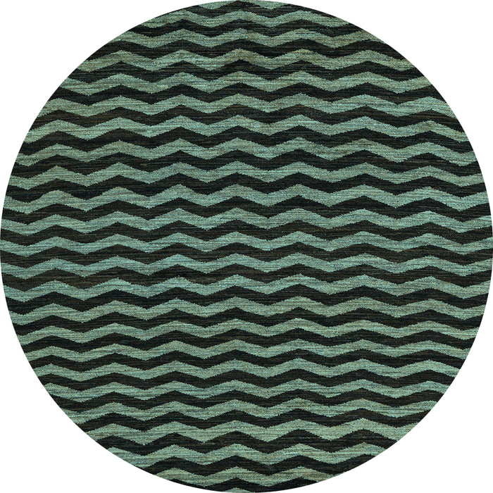 Round Machine Washable Abstract Light Blue Modern Rug, wshabs4720lblu