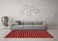 Machine Washable Abstract Red Modern Rug, wshabs4720red