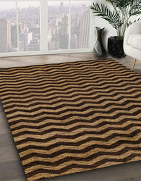 Abstract Light Brown Modern Rug, abs4720