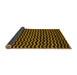 Sideview of Abstract Yellow Modern Rug, abs4720yw