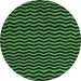 Round Abstract Emerald Green Modern Rug, abs4720emgrn