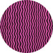 Round Machine Washable Abstract Pink Modern Rug, wshabs4720pnk