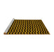 Sideview of Machine Washable Abstract Yellow Modern Rug, wshabs4720yw