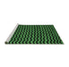 Sideview of Machine Washable Abstract Emerald Green Modern Area Rugs, wshabs4720emgrn