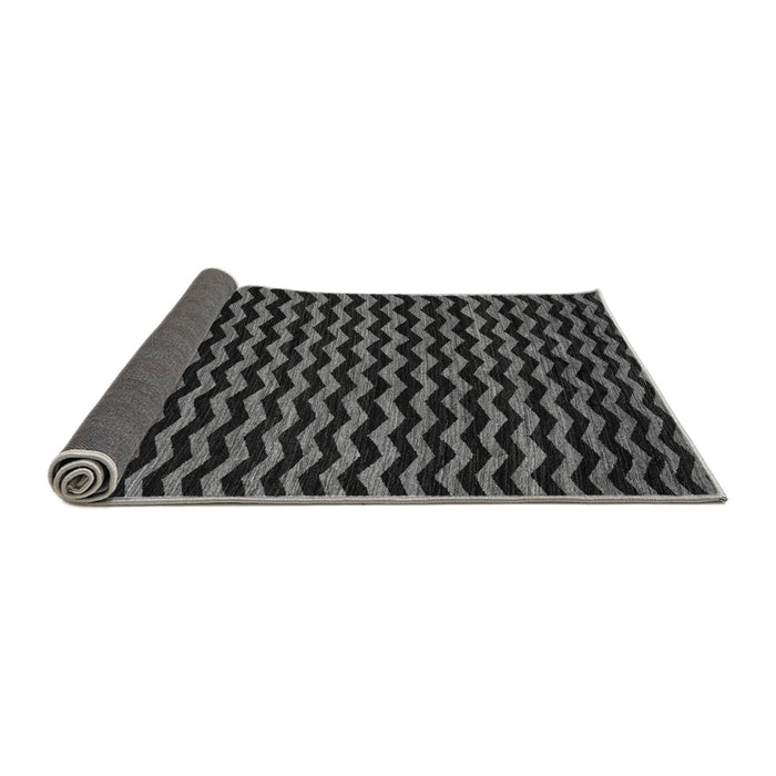 Sideview of Abstract Gray Modern Rug, abs4720gry