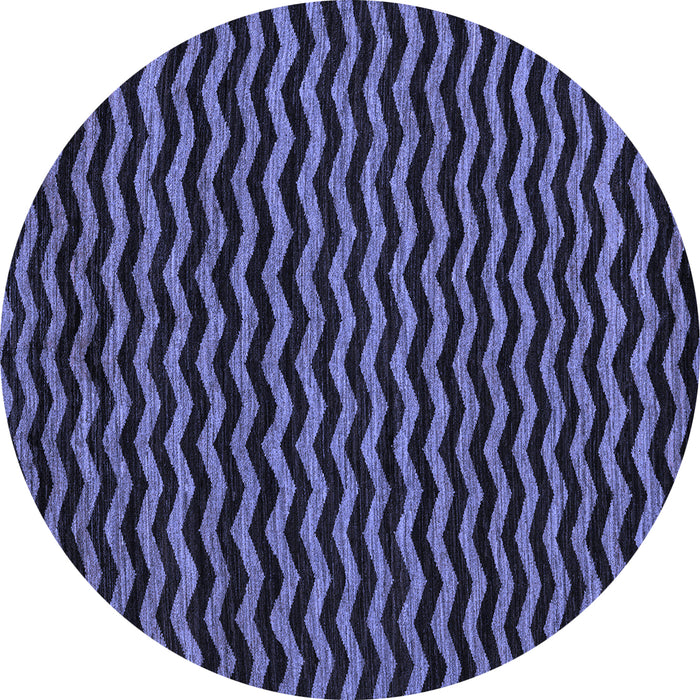 Round Machine Washable Abstract Blue Modern Rug, wshabs4720blu