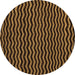 Round Machine Washable Abstract Brown Modern Rug, wshabs4720brn