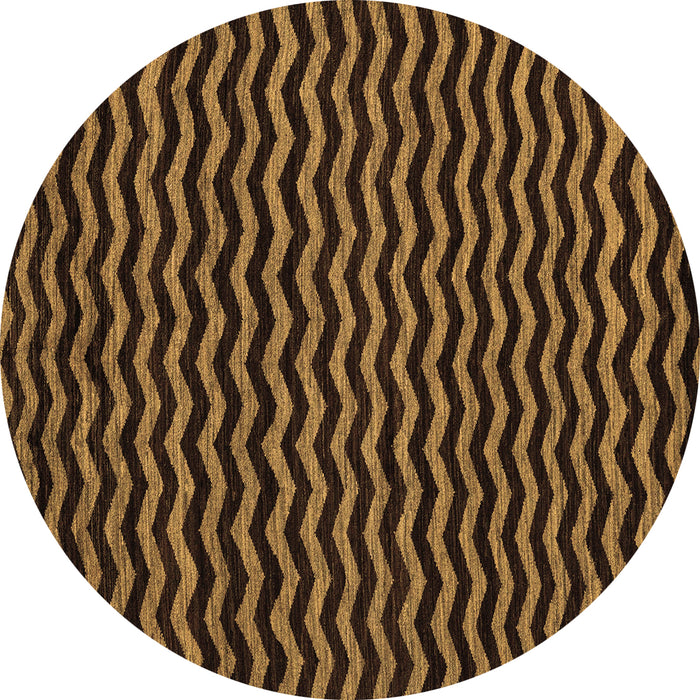 Round Abstract Brown Modern Rug, abs4720brn