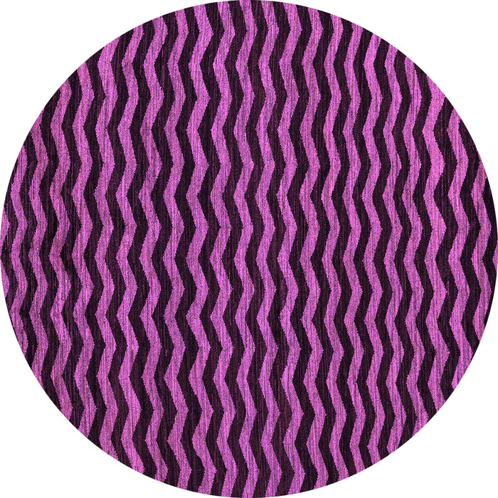 Round Machine Washable Abstract Purple Modern Area Rugs, wshabs4720pur