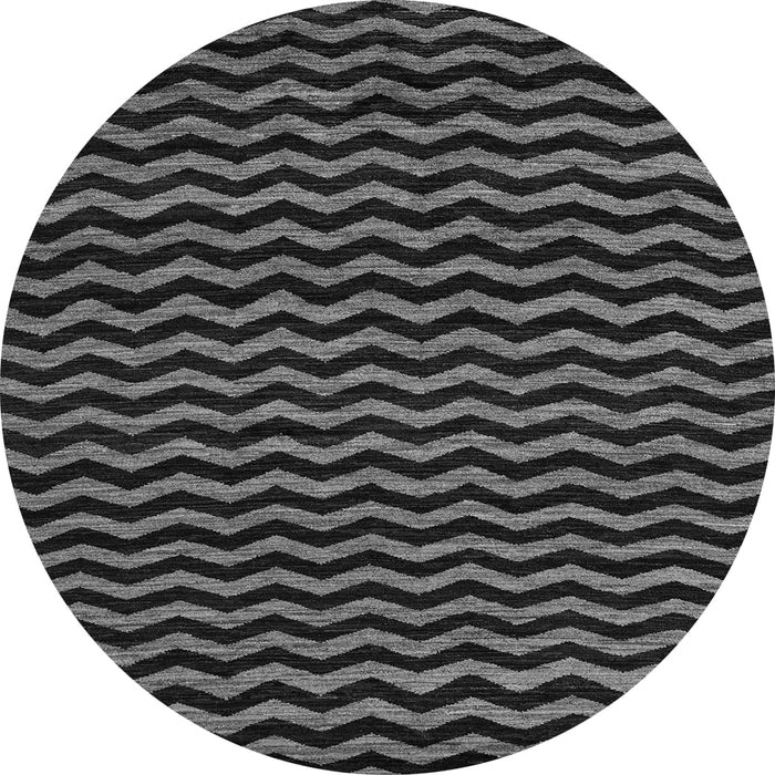 Round Machine Washable Abstract Gray Modern Rug, wshabs4720gry