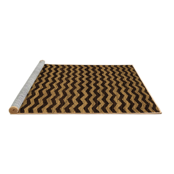 Sideview of Machine Washable Abstract Brown Modern Rug, wshabs4720brn