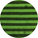 Round Oriental Green Modern Rug, abs4721grn