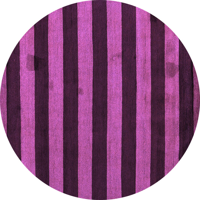 Round Machine Washable Oriental Purple Modern Area Rugs, wshabs4721pur