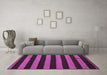 Machine Washable Oriental Purple Modern Area Rugs in a Living Room, wshabs4721pur