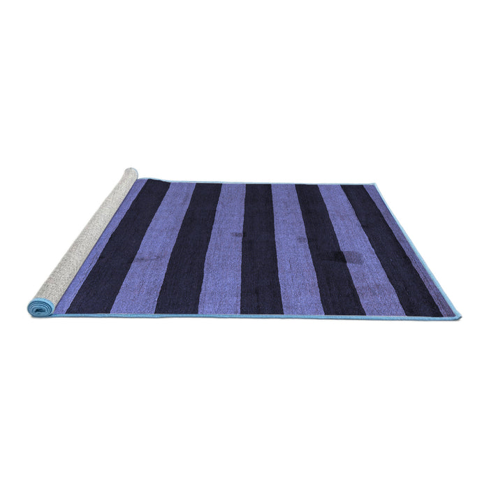 Sideview of Machine Washable Oriental Blue Modern Rug, wshabs4721blu